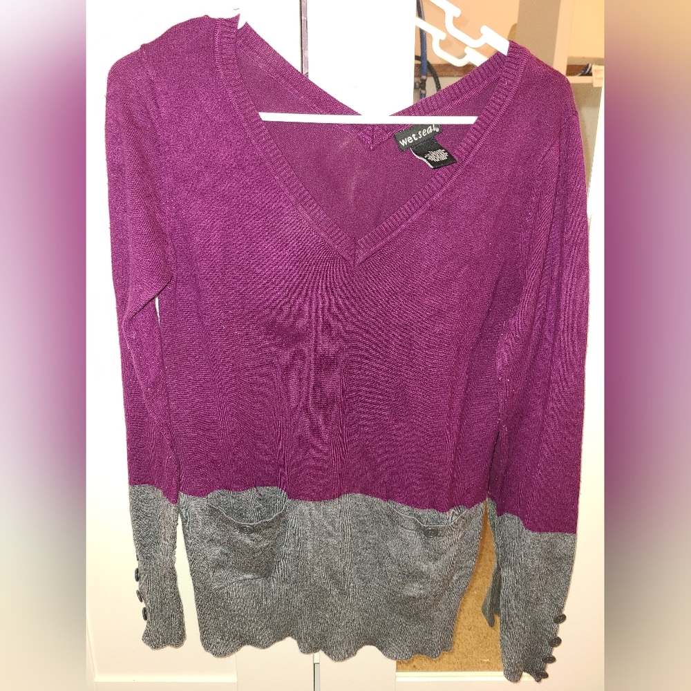 Purple/Grey Sweater